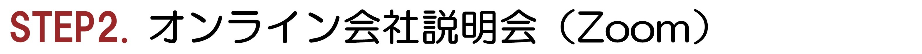 STEP2. オンライン会社説明会（Zoom）