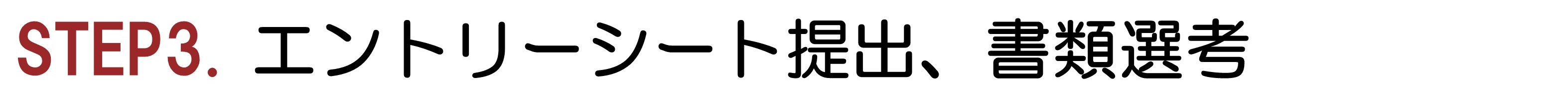 STEP3. エントリーシート提出、書類選考